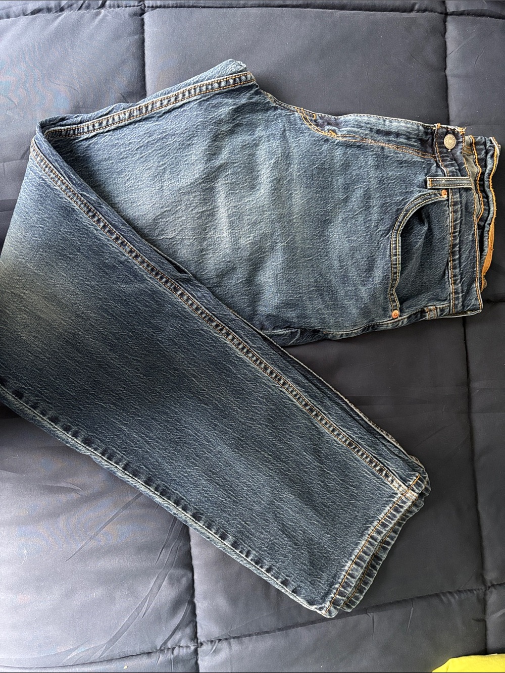 Levi's Men's Straight Dark Blue Denim Jeans